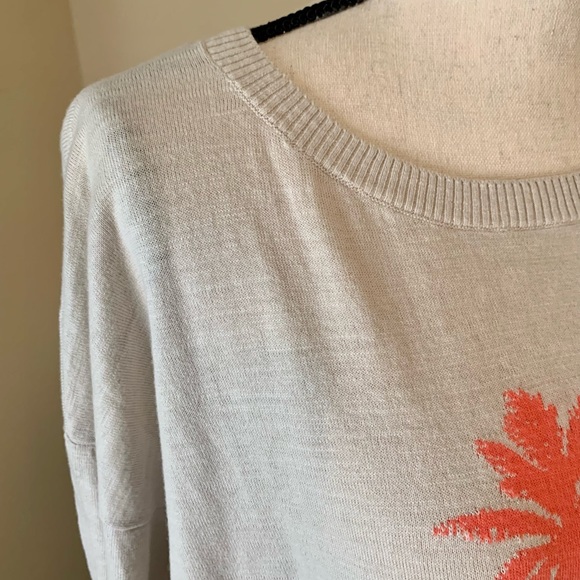 Loft Women’s Medium Lightweight Palm Tree Sweater - Picture 2 of 5